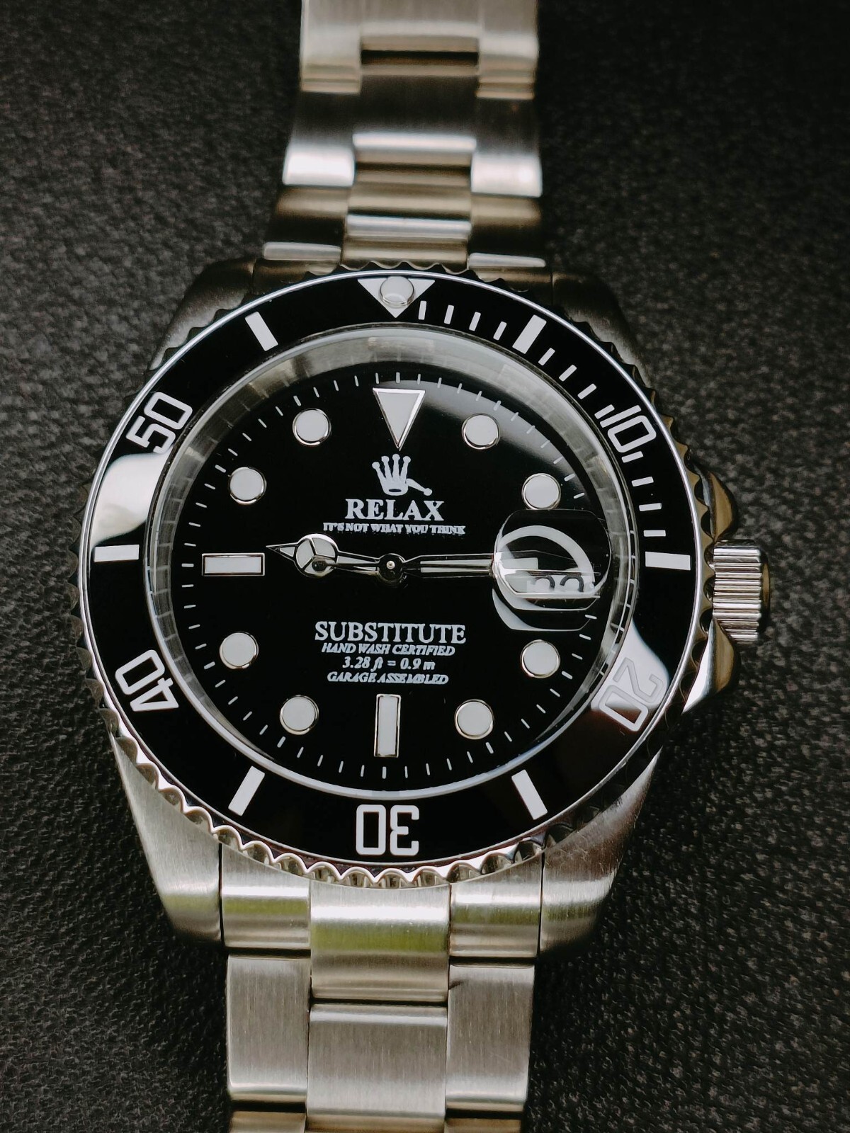 Купить Наручные часы Relax NH35 Seiko Movement Custom Premium Build Watch - Black Sub Homage, цена 47 102 руб — (295463687359)